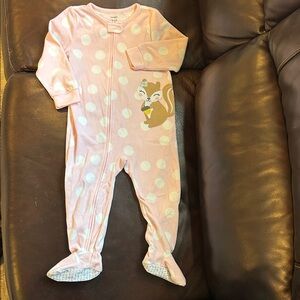 Carter's Pink Polka Dot Footed One Piece